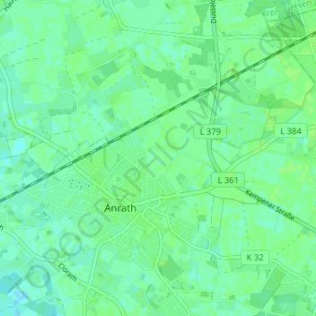 Mapa topográfico Darderhöfe, altitud, relieve