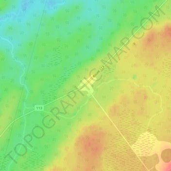 Mapa topográfico Desmaraisville, altitud, relieve