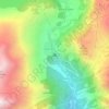 Mapa topográfico Cascata del Toce, altitud, relieve