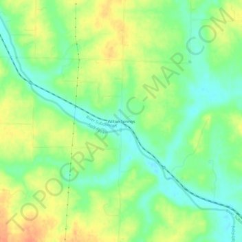 Mapa topográfico Wilton Springs, altitud, relieve