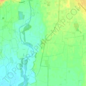 Mapa topográfico Barco, altitud, relieve