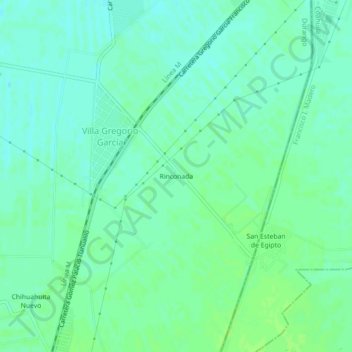 Mapa topográfico Rinconada, altitud, relieve