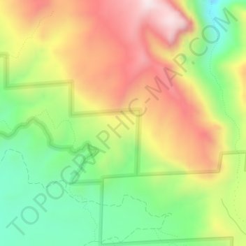 Mapa topográfico Red Rocks, altitud, relieve