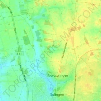 Mapa topográfico Bocksgründen, altitud, relieve