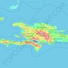 Mapa topográfico Elías Piña, altitud, relieve