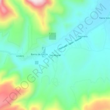 Mapa topográfico San Miguel, altitud, relieve