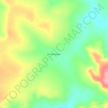 Mapa topográfico Ponto Alegre, altitud, relieve