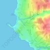 Mapa topográfico Punta de Tralca, altitud, relieve