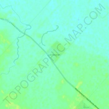 Mapa topográfico Los Naranjos, altitud, relieve
