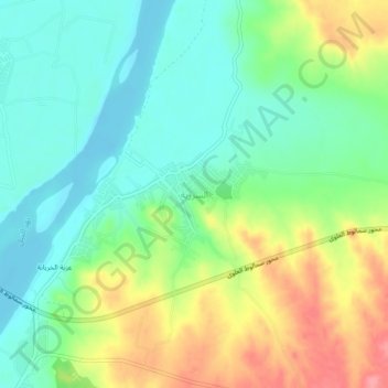 Mapa topográfico السررية, altitud, relieve