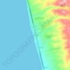 Mapa topográfico Baja Malibu, altitud, relieve