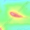 Mapa topográfico Mount Longdon, altitud, relieve