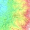 Mapa topográfico Manizales, altitud, relieve