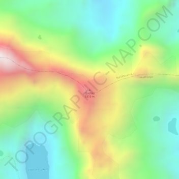 Mapa topográfico Nevado Cochas, altitud, relieve