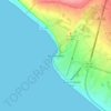 Mapa topográfico Huanchaco, altitud, relieve