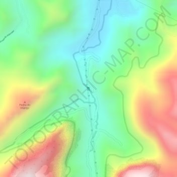 Mapa topográfico Cachoeira da Rocinha, altitud, relieve