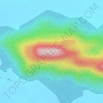 Mapa topográfico Serra Curicaca, altitud, relieve