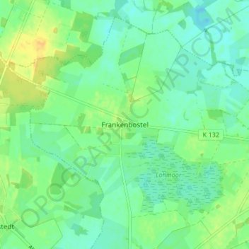 Mapa topográfico Frankenbostel, altitud, relieve