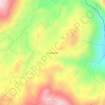 Mapa topográfico La Gaviota, altitud, relieve