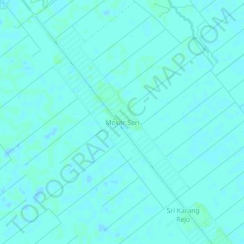 Mapa topográfico Mekar Sari, altitud, relieve