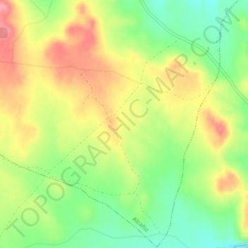 Mapa topográfico Val de Castellón, altitud, relieve