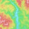 Mapa topográfico Powderhorn Mountain, altitud, relieve