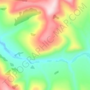 Mapa topográfico Richardson Mountains, altitud, relieve