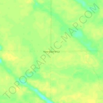 Mapa topográfico Nova Esperança, altitud, relieve