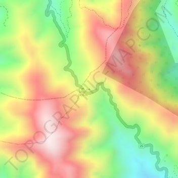 Mapa topográfico Alto de Minas, altitud, relieve