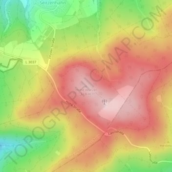Mapa topográfico Hohe Wurzel, altitud, relieve