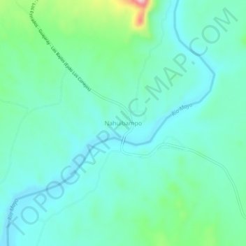 Mapa topográfico Nahuibampo, altitud, relieve