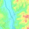 Mapa topográfico Dawkins, altitud, relieve