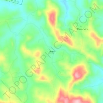 Mapa topográfico Catatau, altitud, relieve