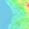 Mapa topográfico Prestwick, altitud, relieve