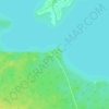 Mapa topográfico Red Deer Lake, altitud, relieve