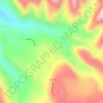 Mapa topográfico La Gran Via, altitud, relieve