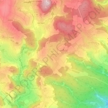 Mapa topográfico Segeten, altitud, relieve