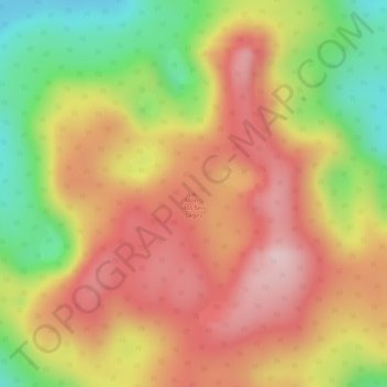 Mapa topográfico Morro dos Seis Lagos, altitud, relieve