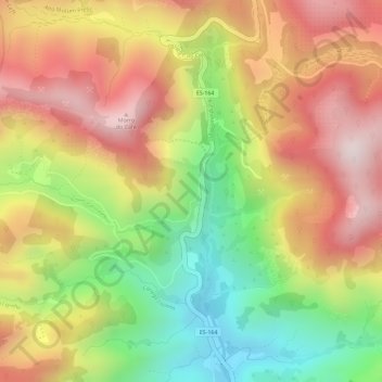 Mapa topográfico Mutum Preto, altitud, relieve