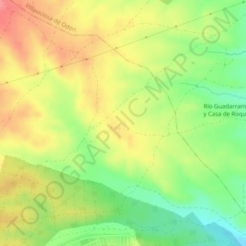 Mapa topográfico Villaviciosa, altitud, relieve