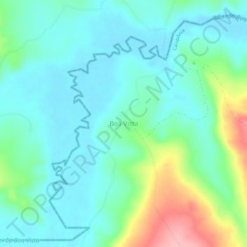 Mapa topográfico Boa Vista, altitud, relieve