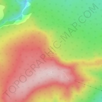 Mapa topográfico Monte Fenton, altitud, relieve