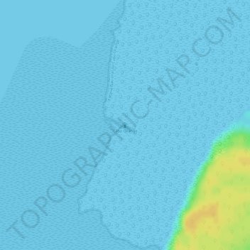Mapa topográfico Cabo Orange, altitud, relieve