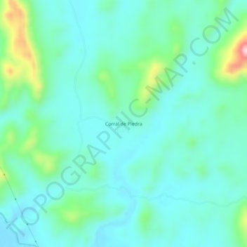 Mapa topográfico Corral de Piedra, altitud, relieve