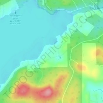Mapa topográfico Sproat Lake, altitud, relieve