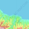 Mapa topográfico Trebisonda, altitud, relieve