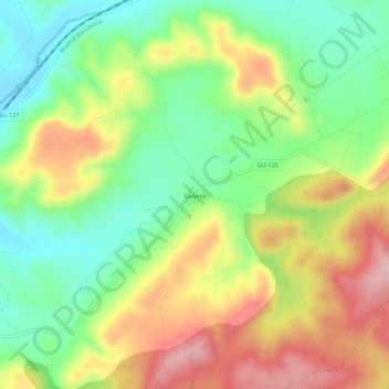 Mapa topográfico Guijosa, altitud, relieve