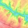 Mapa topográfico Courcelles-sur-Viosne, altitud, relieve