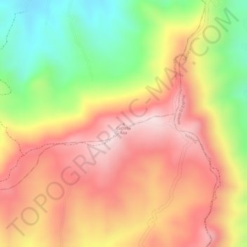 Mapa topográfico Cuchilla Roa, altitud, relieve