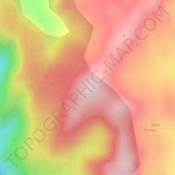 Mapa topográfico Serra da Mangabeira, altitud, relieve